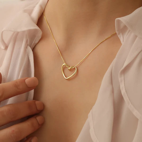 Curved Heart Necklace