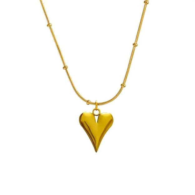HEART BALL CHAIN NECKLACE