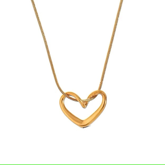 Curved Heart Necklace