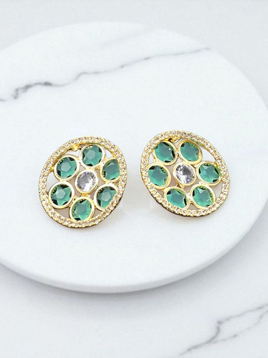 Celestial Star Earrings Aqua Green