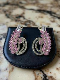 Orchid Twirl Earrings Aqua Pink